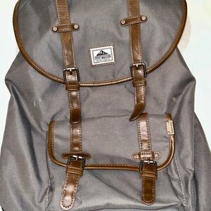 Steve Madden Barnett Avenue Gray and Brown Men's Backpack